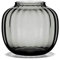 Holmegaard Vase H12.5 cm Primula Optisches Muster aus mundgeblasenem Glas, grau