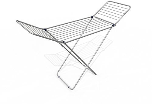 Vileda 163245 Tendedero con X-Legs con Varillas Gruesas Antipliegues, Acero y Aluminio, Plateado