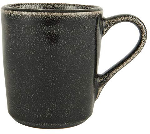 IB Laursen - Becher, Henkelbecher, Kaffeebecher - Antique Black Dunes/Schwarz - Steingut