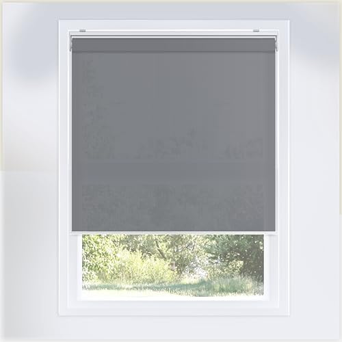 CHICOLOGY Tende a rullo per finestre di casa, trattamenti per finestre, persiane senza fili, per porte, bianco urbano (filtranti la luce), 73 cm di larghezza x 183 cm di altezza