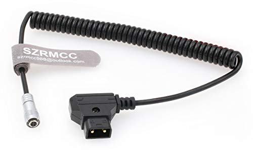 SZRMCC IKAN Portkeys BM5 BM7 HH7 HS7T Monitor Spiralkabel D-Tap auf XS6 4-polige Buchse (Spiralkabel, gerade 4-polig)