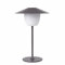 blomus Mobile LED-Tischleuchte -ANI LAMP- | Akku Tischlampe aus Aluminium | Farbe Warm Gray | Ø 22 x 33H cm | 2 Helligkeitsstufen per Touch | Outdoor IP44
