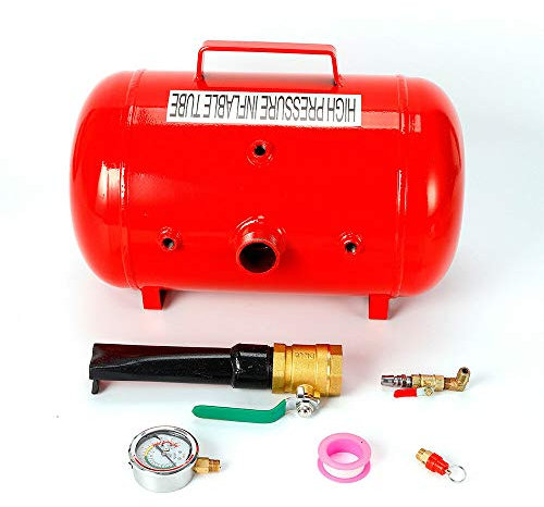 20L Reifenfüller Befüllhilfe Booster 5 Gallonen Fülldruck Reifenfüllkanone Reifenbooster Druckluftpumpe Hochwertige Reifenschockfüller Schockfüller 10bar+Manometer