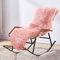 MH MYLUNE HOME Lammfell Teppich Schaffell echt 170cm x 60cm weiche und Flauschige Decke rosa Sitzfell Bett-Vorleger oder Matte für Wohnzimmer Stuhl Sofa