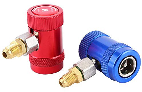 Fdit Professionelle Schnellkupplungen Klimaanlage Service Port Adapter Passend für und dauerhafte Qualität für R1234yf Kältemittel