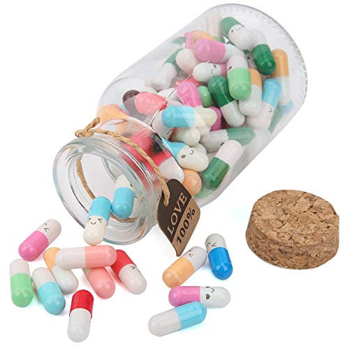 Papier à lettres Capsule, portable avec bouteille en verre Lettre de message Capsule, couleur mélangée 100 pièces pour cadeaux enfants filles envoyer un message