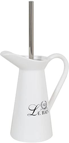 Biscottini WC-Bürstenhalter – WC-Bürste Porzellan 22,5 x 14,5 x 40,5 cm – WC-Bürstenhalter – WC-Bürste – WC-Bürste aus weißer Keramik