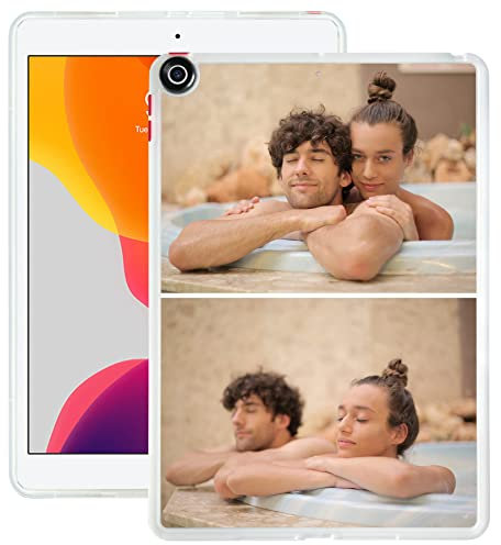 Coque photo personnalisée pour iPad 10.2 (2020), coque souple antichoc personnalisée pour iPad 10.2 2020 10,2 (antichoc Layuot 2 images)