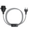EAZY CASE E27 Lampenfassung mit 5 m Kabel aus Stoff, Schalter, Schraubring für Lampenschirm und Netzstecker - ideale Lampenaufhängung für Hängeleuchten, Pendelleuchten, DIY Lampe, Silber