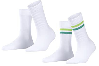 ESPRIT Damen Tennis Stripe 2-pack W So Baumwolle Gemustert 2 Paar Socken (2er Pack)