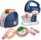 COO11 Kitchen Playset for Kids, Pretend Play Blender, Toaster, Bread, and Breakfast Food Accessories with Light and Sound, Realistic Role Play Cooking Set for Toddlers Ages 3+ Years