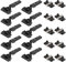 10 x siwitec Blum CLIP top BLUMOTION 110° Scharnier INSERTA mit Feder, Softclose, Onyxschwarz, Eckanschlag, inkl. Exzenter-Kreuzmontageplatten