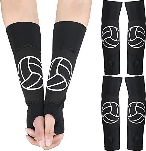 MUSLONG 2 Paar Volleyball Armmanschetten Armschoner Kinder Sportarmbänder Unterarm Kompressionsmanschette Volleyball Armstulpen Ärmel Elastische Volleyball Sport Handgelenkstütze (4 Stück)