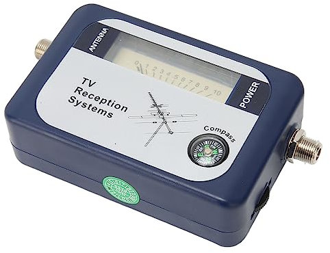 Satellitensucher, 170-860MHz hohe Empfindlichkeit hintergrundbeleuchtetes Display Satellitensignal Finder einfach zu bedienen Digitaler Satellitensucher mit Kompass für TVtv-antenn