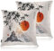 Swono Outdoor-Kissenbezüge, Bambus, japanische Bambusbäume, Berge, rote Sonne, Malerei, Heimdekoration, Kissenbezug für Herren/Frauen/Bett/Sofa/Büro/Auto, 45,7 x 45,7 cm, 2 Kissenbezüge