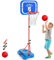 GILIKOKO Panier de Basket pour Enfants, Hauteur Réglable de 110-190 cm, Jouets d'extérieur et d'intérieur pour Enfants (Rouge)