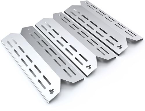 teileplus24 BR08-3-SG Gasgrill Edelstahl Brennerabdeckung kompatibel mit Landmann Triton 3.0/3.1 | Flavorizer Bars | Passgenau | Rostfrei | Brennerschutz