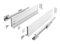 MS Beschläge Stahl Schubkastensystem Weiß Schubladen-Set Schubladensystem 40kg Traglast Unterflurführung Vollauszug Soft Close Schubladenauszug (Länge: 500mm, Höhe: 120mm)
