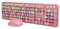 Ejoyous Wireless Keyboard and Mouse Green, 2.4Ghz Wireless Compact 104 Key Foam Keyboard and Mouse Set, Office Desktop Cute Keyboard for PC Computer Laptops (Pink Theme), (Ejoyousb749vfp8ru-13)