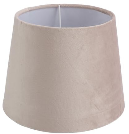 Kleiner Lampenschirm aus Stoff für Tisch- und Stehleuchte, E27, E14, Doppelter Verwendungszweck, Handgefertigter Konischer Stoffschirm (Beige)