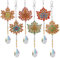 WEDNOK 6tlg Ahornblatt Diamond Painting Bastelset Ahornhornblatt Sonnenfänger Anhänger Kristall Herbst Deko zum Basteln Herbstblatt Kreativsets für Mädchen Junge Herbstszeit