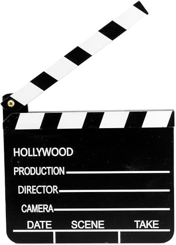 W WIDMANN MILANO Party Fashion - Filmklappe, 20 x 18 cm, Film Requisiten, Regieklappe, Hollywood Mottoparty