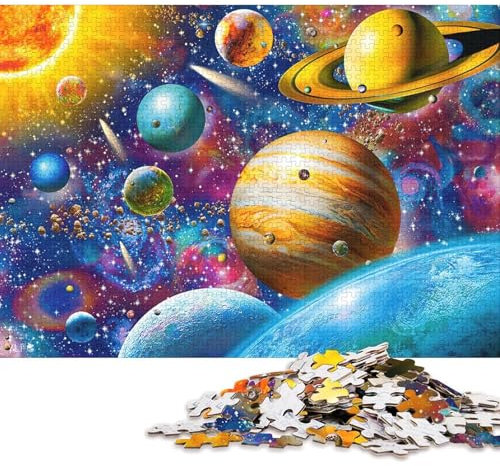 Puzzle Adult Beautiful Planet 1000 Piece Jigsaw Puzzle Cardboard Puzzle for Adults& Teens Age 12 Years Up Great Gift for Adults (Size 38 * 26cm)