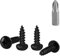 150 Pcs M4 Screws Set, Black Wood Screws Assortment, Self Tapping Round Truss Head Self-tapping Screw Assorted Set for Masonry Decking Furniture(M4x13mm)