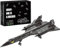 SR-71 Flugzeug Blackbird Kampfjet Klemmbausteine,1:74 Jet Flugzeug Modellbausatz Klemmbausteine Kampfflugzeug Bausteinset Spielzeug Geschenke für ab 6+ Jahren Kinder,Jungen or Erwachsene