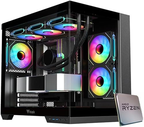 EMCA4 Computer Gaming PC Assemblato Ryzen 7 8700F AI - RTX 5070 12GB - SSD M.2 1TB nvme Gen4 - Ram 32GB DDR5 6000mhz EXPO - RGB - Windows 11 - B650 WIFI + Bluetooth - Dissipatore a Liquido 360mm