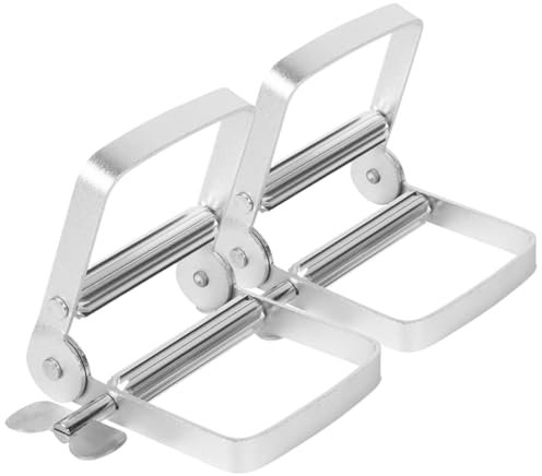 OATIPHO 2 Stück Zahnpastapresse Spender für Tubenquetscher Schlüssel Aluminium Zahnpastahalter Quetscher Zahnpaste -Quietschen Spender für Zahnpasta Zahnpastespender Eisen (Griff) Silber