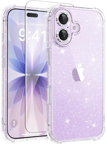 BERFY for iPhone 17 Case for Women, Diamond Sparkle Clear