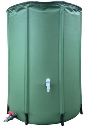 Pzuryhg Tragbarer Regentonnen-Wassersammler, großer Wasserspeicher für den Außenbereich, für Garten, Rasen und Regensammelsystem, umweltfreundlicher Behälter, perfekt zum Wassersparen