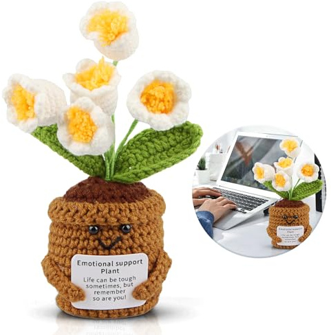 Máquina de serenidad para oficina, lirio del valle, regalo para abrir negocios, buena recuperación, peluche, regalos para fans de punto, decoración de oficina en casa, regalo de bienvenida, gadgets