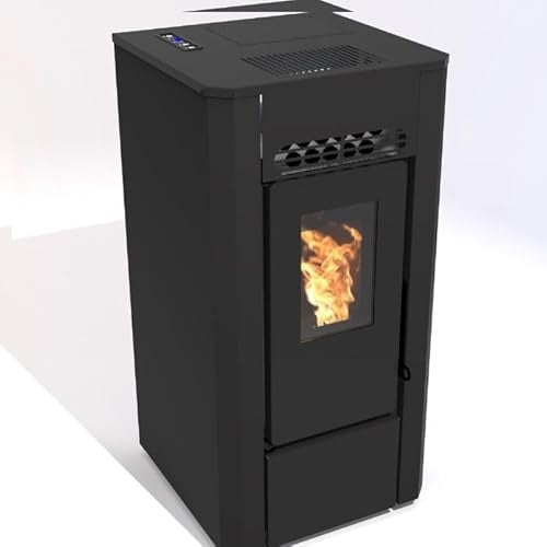 Dalia belüfteter Pelletofen, 8,9 kW, Schwarz