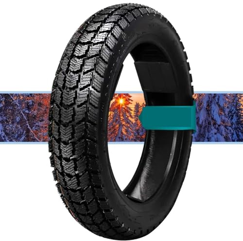 3.50x12 Motorrad-Winterreifen Tubeless 8PR, 3.50-12 Rutschfester Schneereifen, 3.50 12 Robuster 12-Zoll-TL-Reifen für Roller Vorder- Hinterrad 64J(1pc)