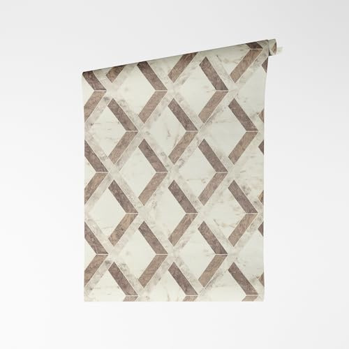 A.S. Création Streifen-Vliestapete – Beige, Braun – 10,05 x 0,53 m | Einfarbig & vielseitig kombinierbar – matte Wandtapete, ansatzfrei & spurlos abziehbar – für Wohn-, Schlaf- & Arbeitszimmer