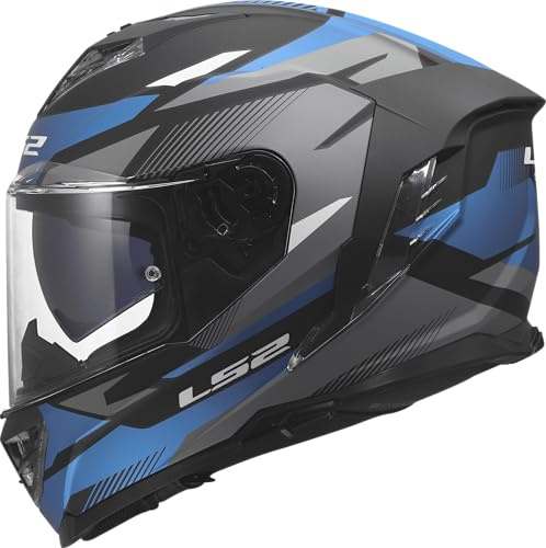 LS2, Integraler Motorradhelm STORM III KOMAI Black Blue, XS