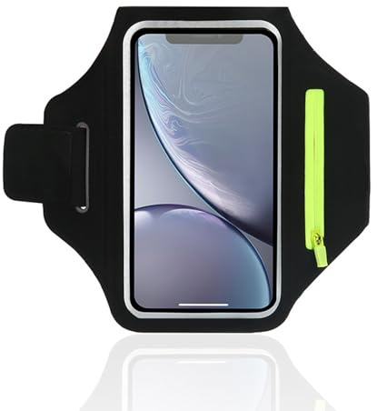 XFSRG Fascia da Braccio Porta Cellulare Custodia Sportiva Running Fascia da Braccio Telefono Porta Cellulare Corsa Portacellulare per Correre per Palestra Jogging Fitness Ciclismo (Nero)