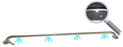 Handlauf, 4 LEDs, Edelstahl, 316, Länge 1060 mm, Weiß