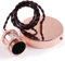 COZZY Vintage Ceiling pendant light fitting, Brown Twisted Braided Flex,E27 Lamp Holder Suspended Pendant Light Fitting Kit-Rose Copper