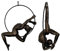 Haute Collage Bronzefigur, Frau, Gymnast Acrobat auf Einem Ring, Vintage-Stil, Wanddekoration