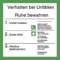 Verhalten bei Unfällen Schild Aushang ISO 7010 ASR Kunststoffplatte von MBS-FIRE®
