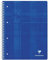Clairefontaine 8251C - Packung mit 5 Collegeblöcken DIN A4+ mit Ringbuchlochung, 4-fach gelocht, 80 Blatt französische Lineatur, 90g, farbig sortiert, 1 Pack