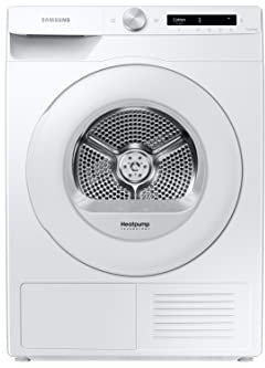 Samsung Asciugatrice Ai Control con Optimal Dry sensor DV80T5220TW/S3 8 Kg, Pompa di Calore, Classe A+++, Wifi, Oblò reversibile,Carica Frontale, 60l x 85h x 60p cm