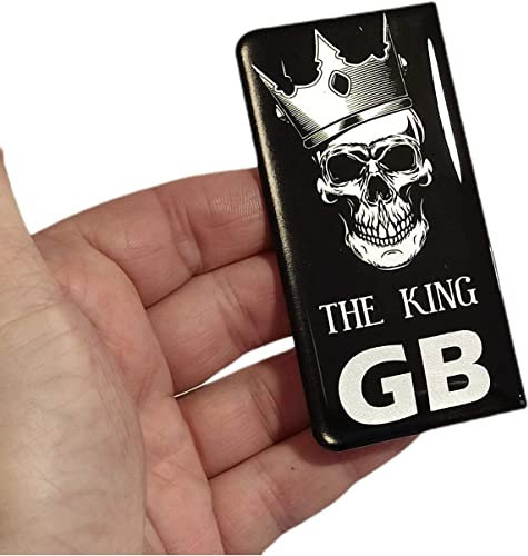 X2 3D Gel Silikon GB Abzeichen Auto Nummernschild Selbstklebende Embleme Aufkleber Fahrzeug Auto Tuning Emblem Skull The King Decals