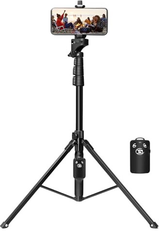AFAITH Verbessertes Selfie-Stick-Stativ mit Bluetooth, 3-in-1 ausziehbarer Monopod-Selfie-Stick für Handy iPhone 12 11 Pro Max Samsung Xiaomi Huawei Nikon Canon Sportkamera