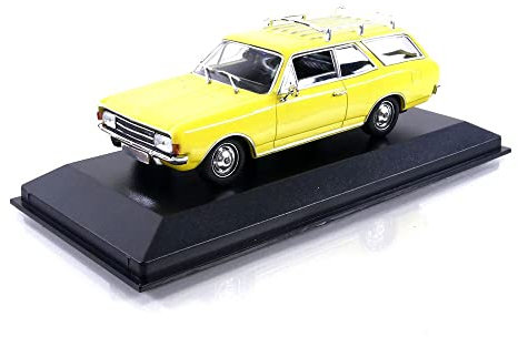 Maxichamps 940046110 1:43 Opel Rekord C Caravan-1969-Yellow Sammel-Miniaturauto, Gelb