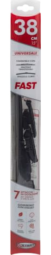 Start Schnelles Einzelwischerblatt, 38 cm — 15 Zoll, für herkömmliche und gebogene Bürsten, maximale Griffigkeit und Widerstandsfähigkeit
