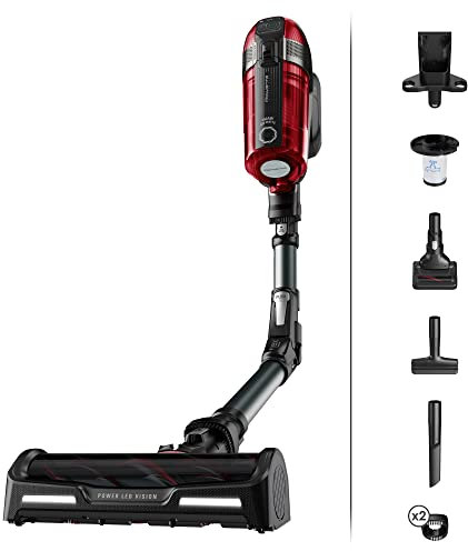 Rowenta RH98A8, Aspirateur Balai, Rouge et Gris